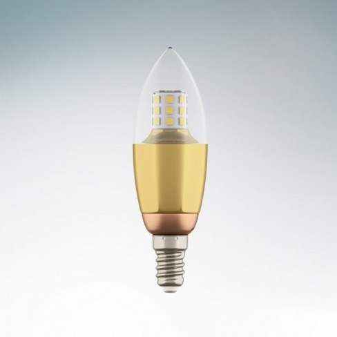 Лампа LED Свеча E14 7W 220V 3000K CLEAR/GOLD Lightstar 940522