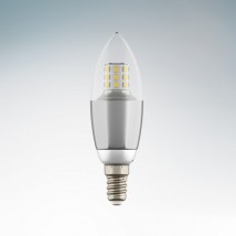 Лампа LED Свеча E14 7W 220V 4200K CLEAR/CHROME Lightstar 940544